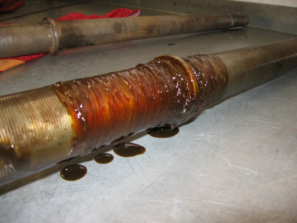 Half shaft suffering from excessive greasing