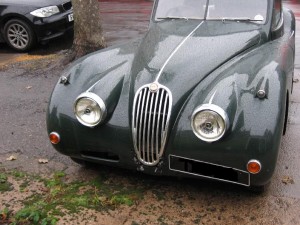 XK140 front view before work started